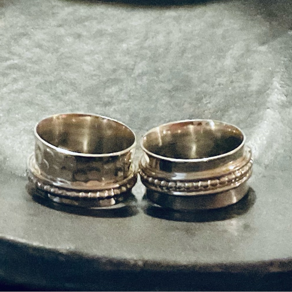 Sterling Silver Spinner Fidget Anxiety Rings (2)
